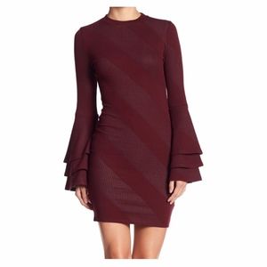 Lovely Ribbed Sweater Dress w/Bell Sleeves NWT